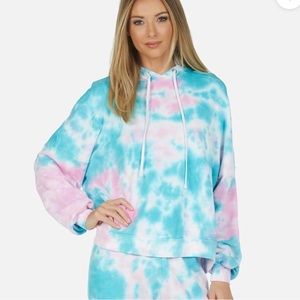 Michael Lauren Gower Le Tie Dye Crop Hoodie women’s medium